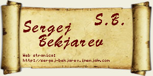 Sergej Bekjarev vizit kartica